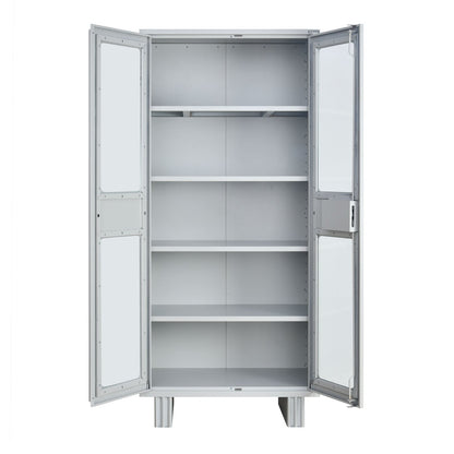 Nilkamal Magna KD Glass Door Office Almira (Grey)