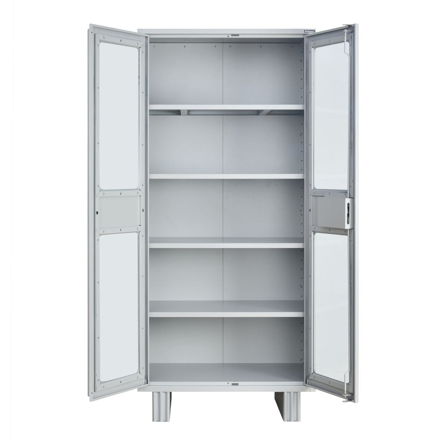 Nilkamal Magna KD Glass Door Office Almira (Grey)