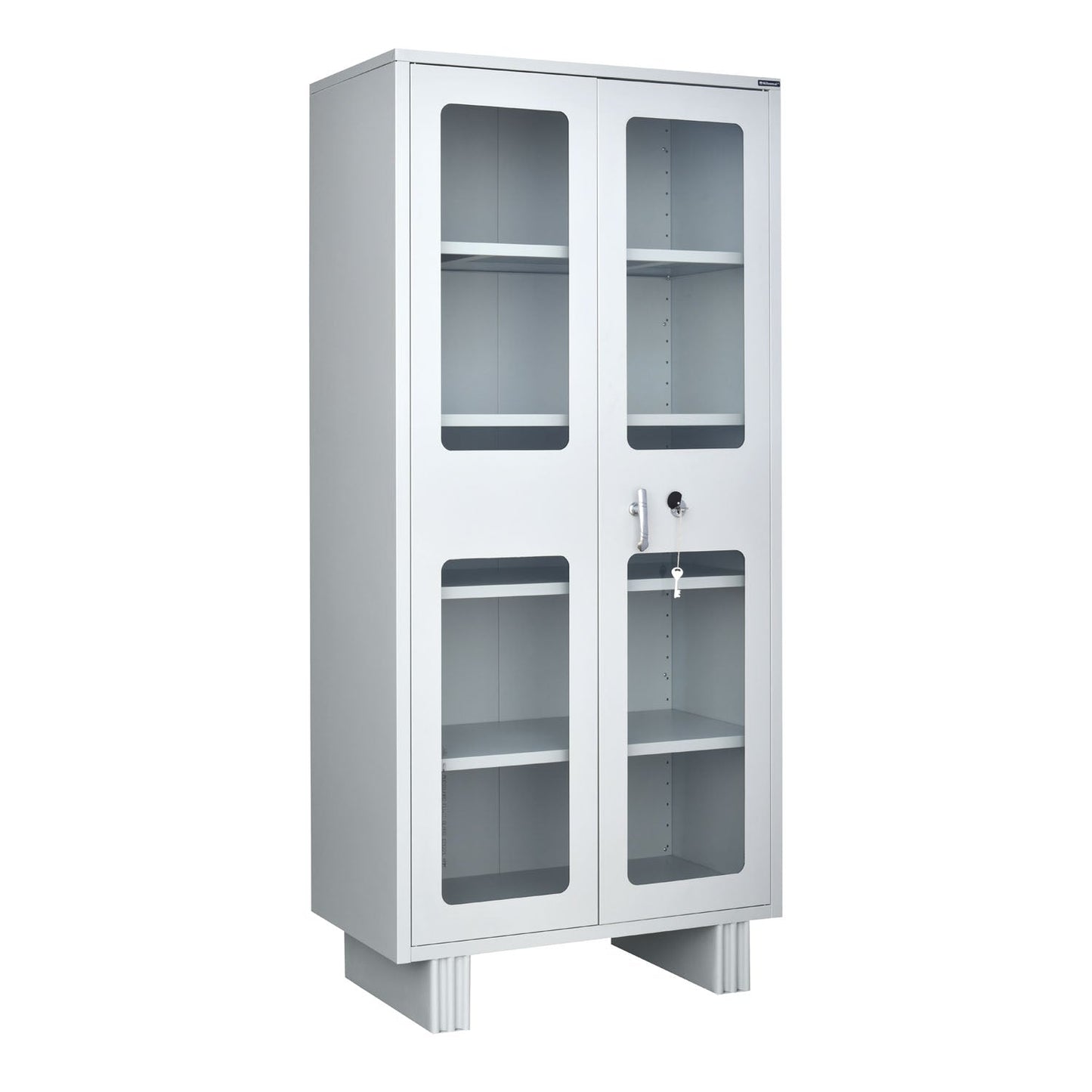 Nilkamal Magna KD Glass Door Office Almira (Grey)