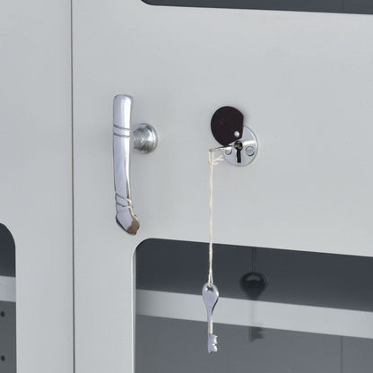 Nilkamal Magna KD Glass Door Office Almira (Grey)