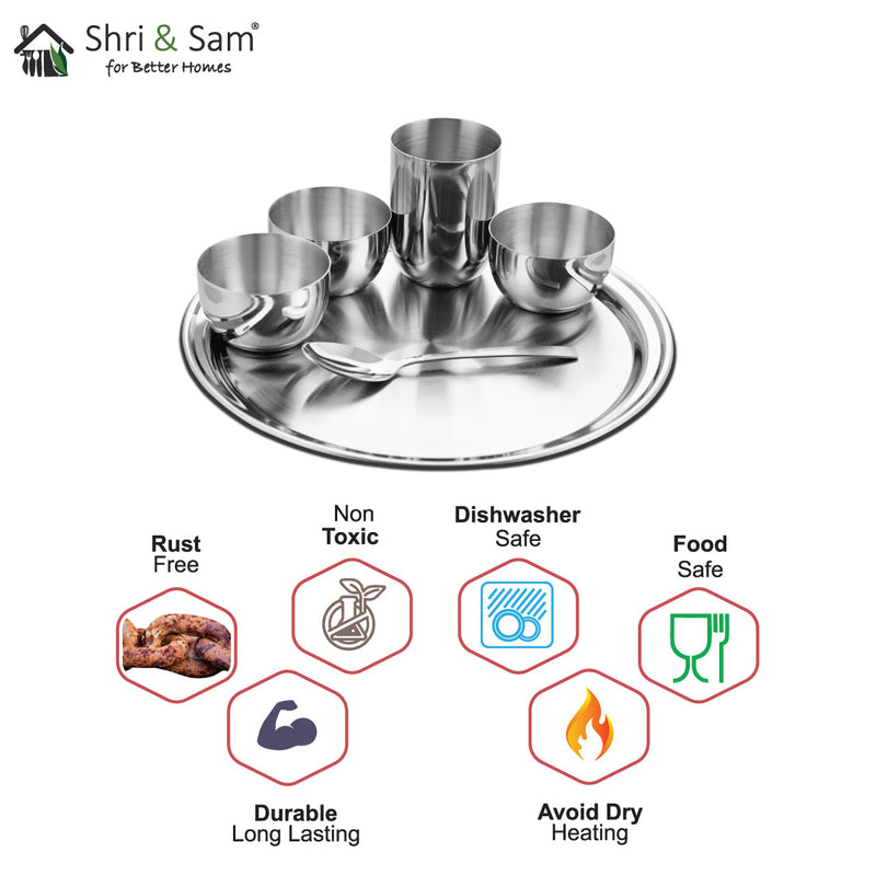Stainless Steel Thali Set Majestic
