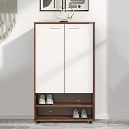 Nilkamal Ardor Shoe Cabinet (Oak/Frosty White)