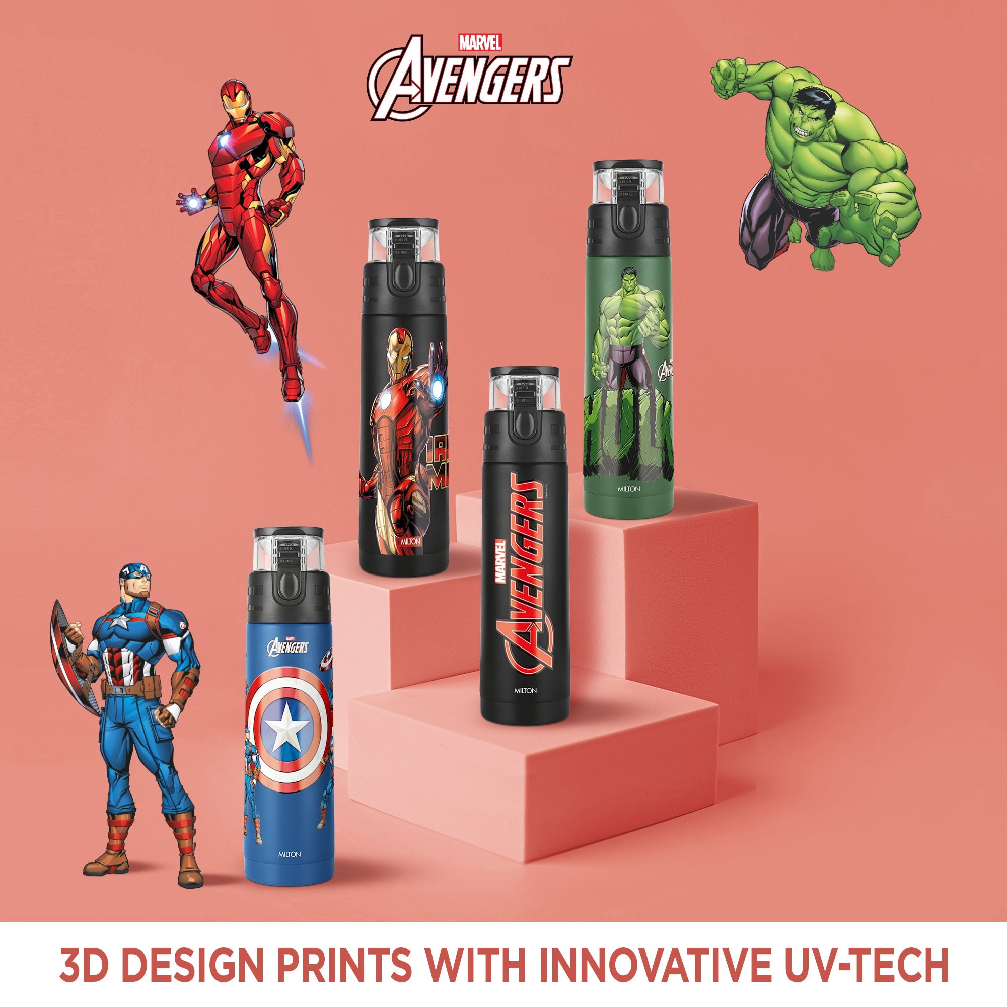Marvel Mighty Captain America Thermosteel Bottle (Milton)
