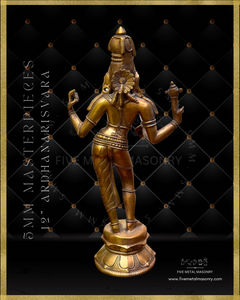 Ardhanarisvara Shiva Panchaloha Bronze Icon - 12" - Masterpieces Collection