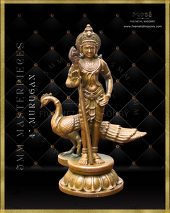 Murugan Panchaloha Bronze Icon - 4"-  Masterpieces Collection