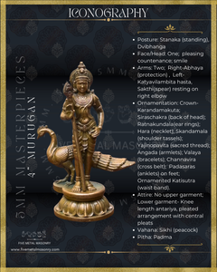 Murugan Panchaloha Bronze Icon - 4"-  Masterpieces Collection