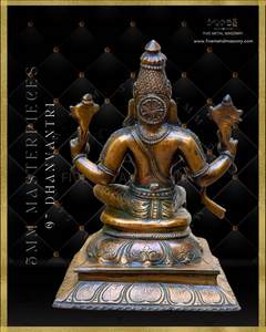 Dhanvantri Panchaloha Bronze Icon -9" -  Masterpieces Collection