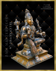 Dhanvantri Panchaloha Bronze Icon -9" -  Masterpieces Collection