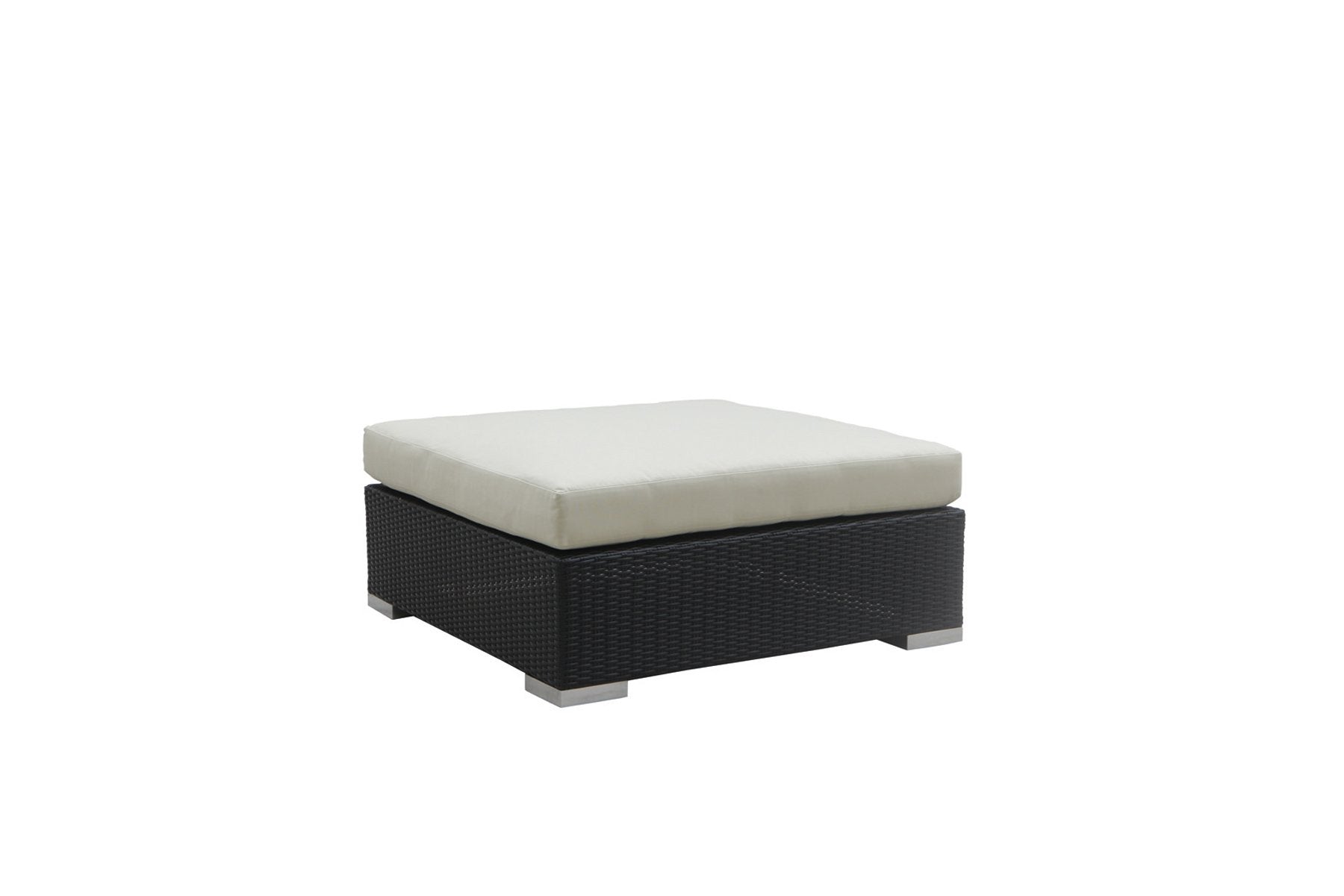 Spera Outdoor Garden Balcony Sofa Set 3 Seater, 2 Seater, 1 Seater, 1 Ottoman, 1 Center Table and 1 Side Table Set (Black)