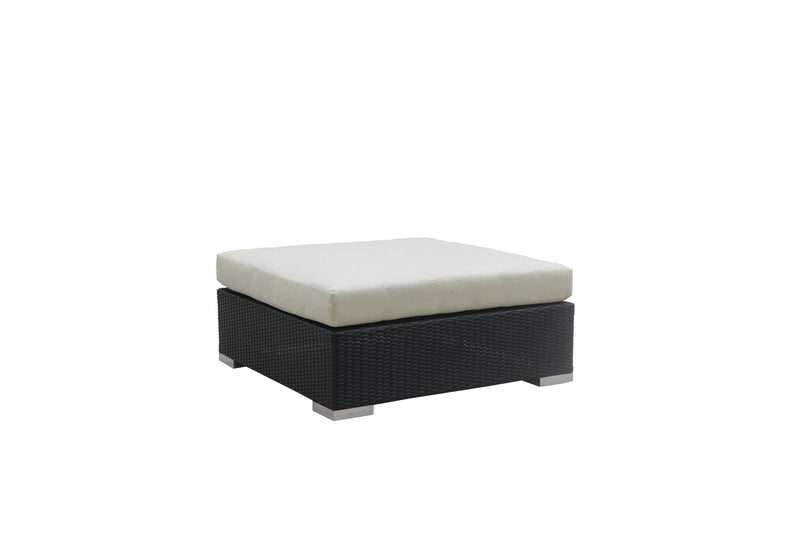 Spera Outdoor Garden Balcony Sofa Set 3 Seater, 2 Seater, 1 Seater, 1 Ottoman, 1 Center Table and 1 Side Table Set (Black)