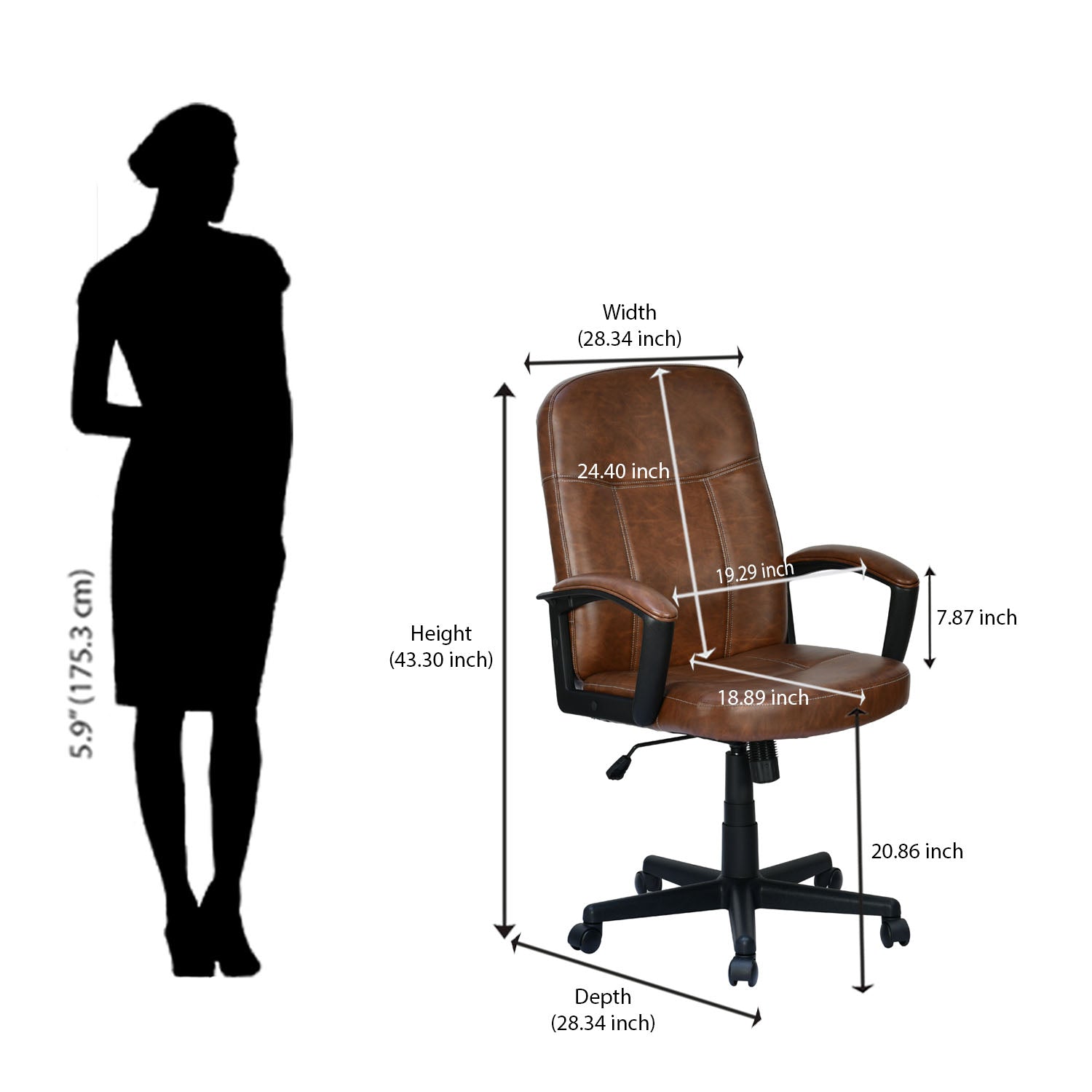 Nilkamal Mayor Mid Back Chair