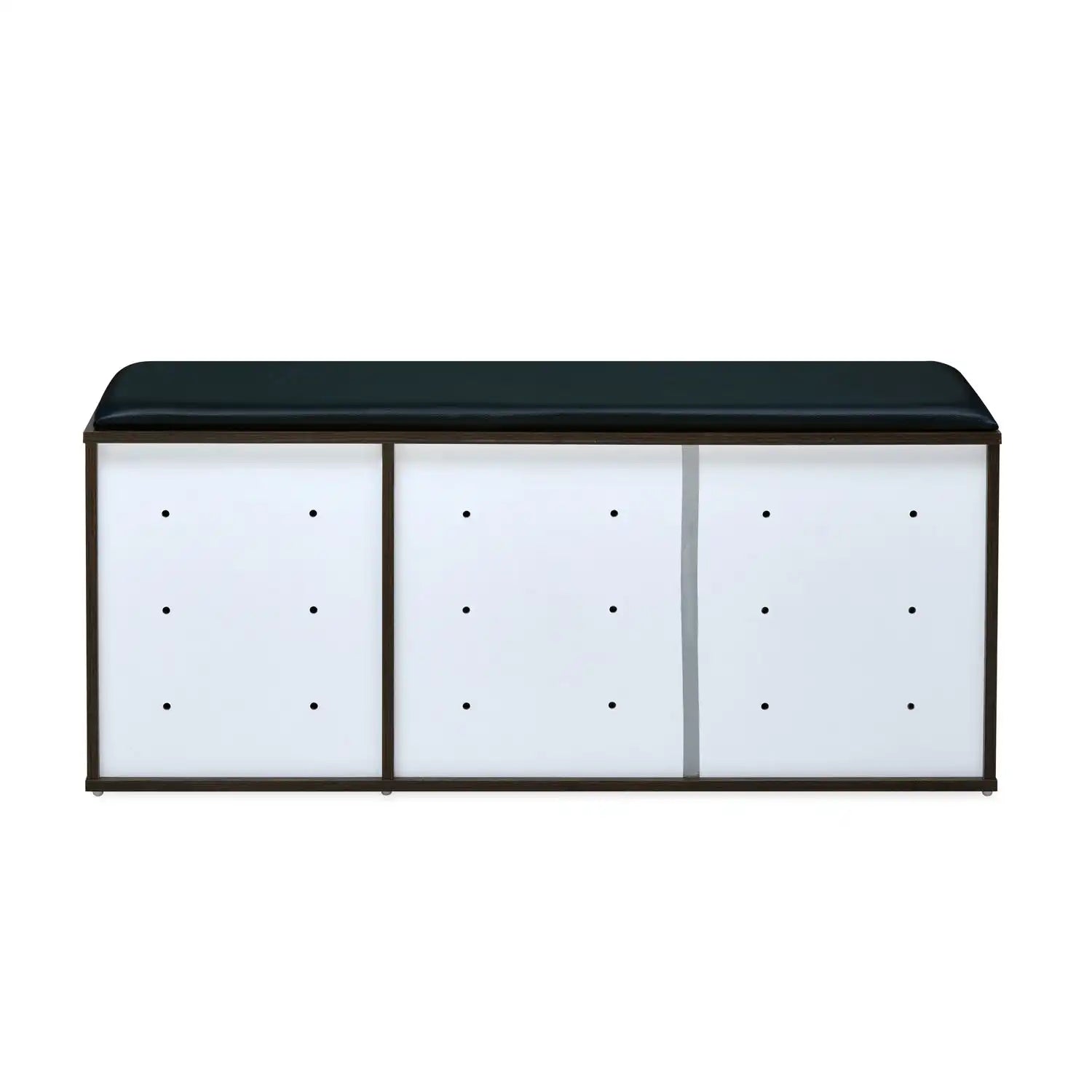 Nilkamal Metro 3 Door Engineered Wood Shoe Cabinet (Walnut)