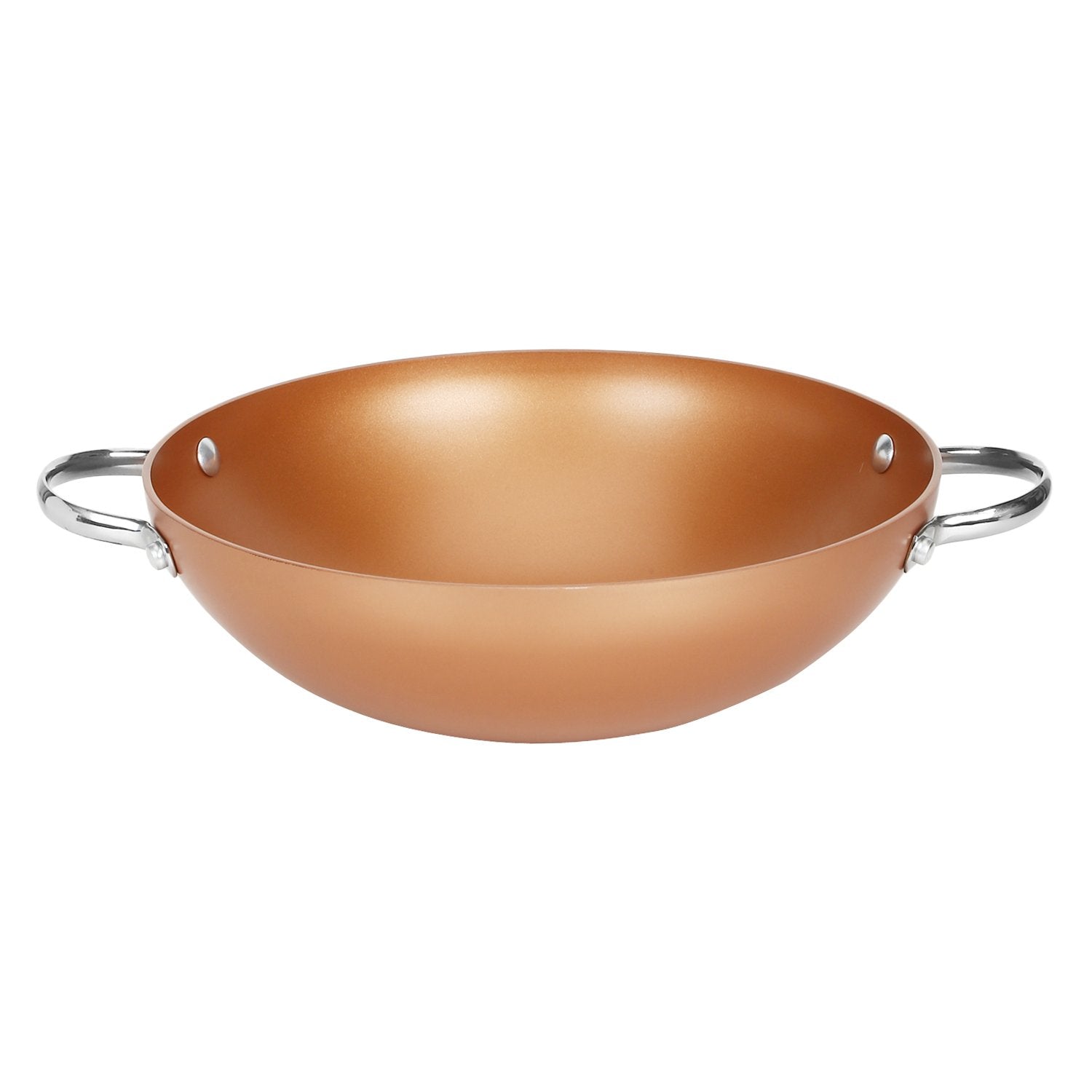 Prism Non-Stick Kadai 28cm, Copper [Induction & Gas Compatible]