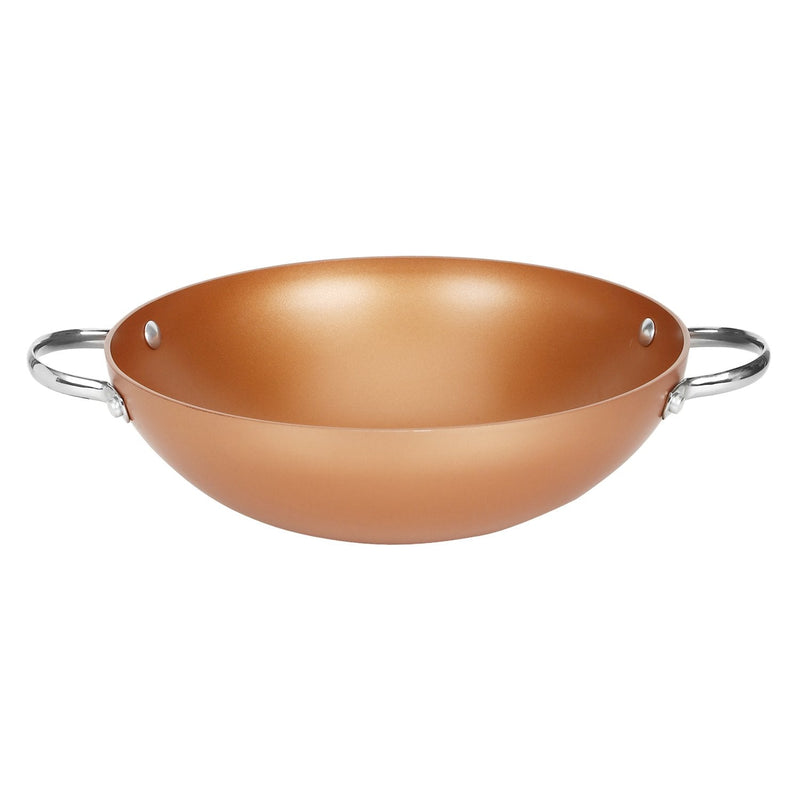 Prism Non-Stick Kadai 28cm, Copper [Induction & Gas Compatible]