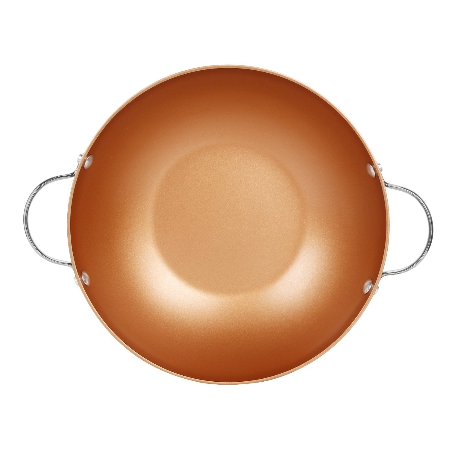 Prism Non-Stick Kadai 28cm, Copper [Induction & Gas Compatible]