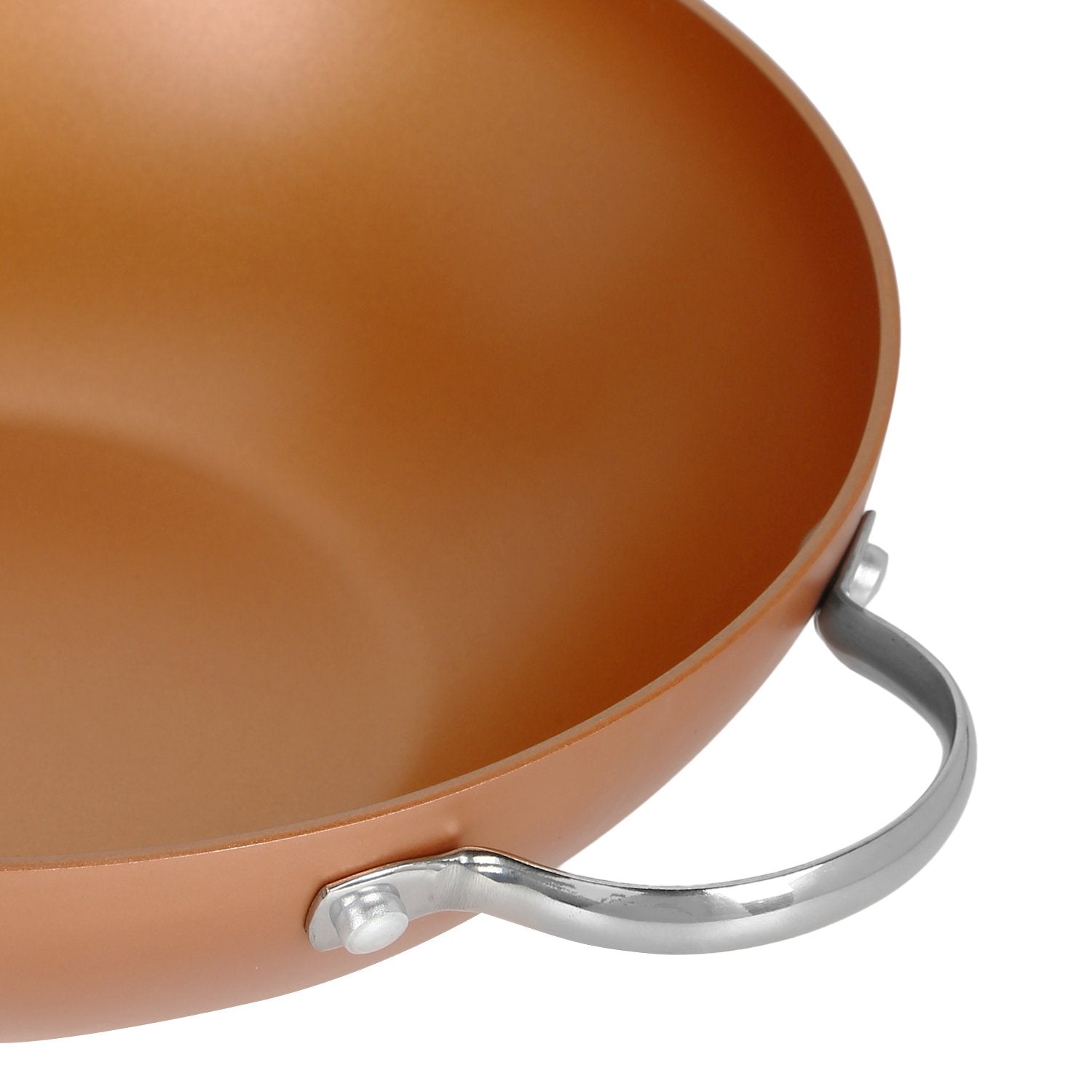 Prism Non-Stick Kadai 28cm, Copper [Induction & Gas Compatible]