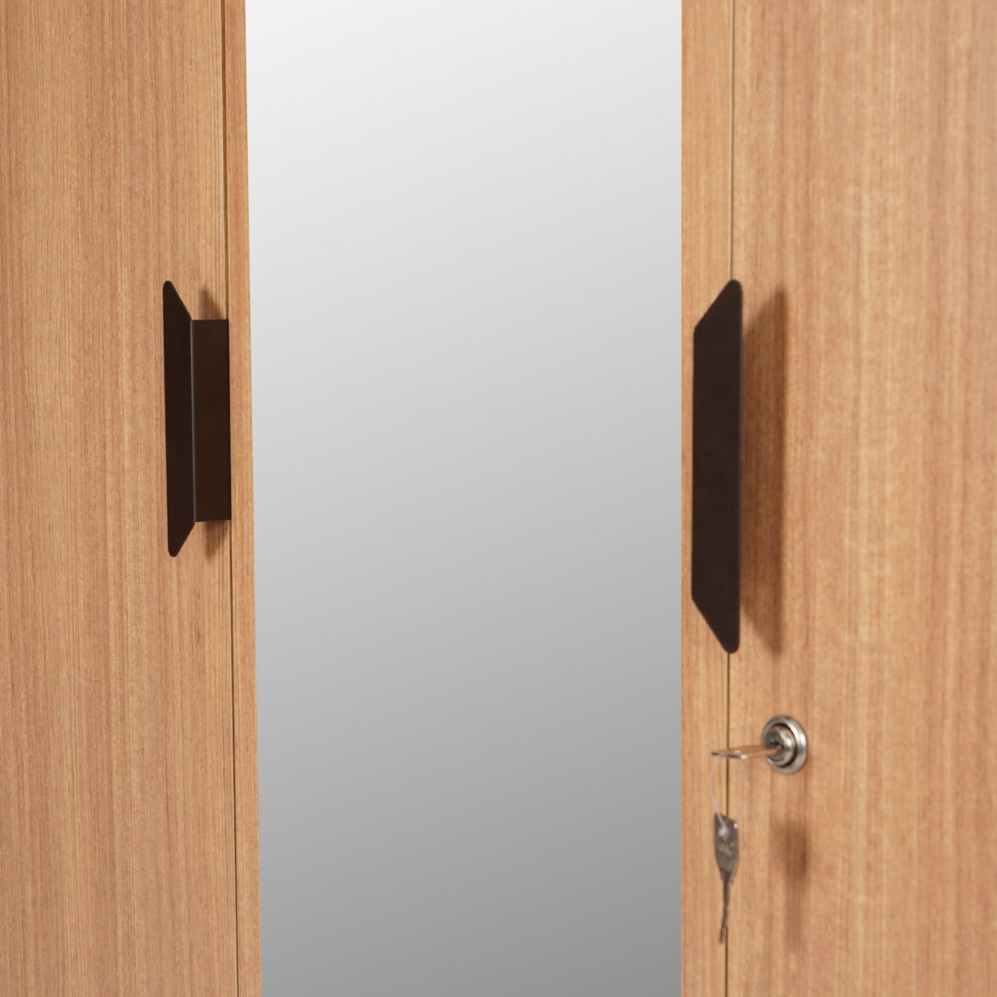 Nilkamal Milford 3 Door Wardrobe With Mirror (Urban Teak)
