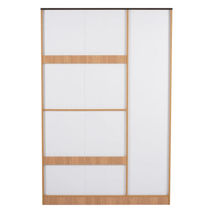 Nilkamal Milford 3 Door Wardrobe With Mirror (Urban Teak)