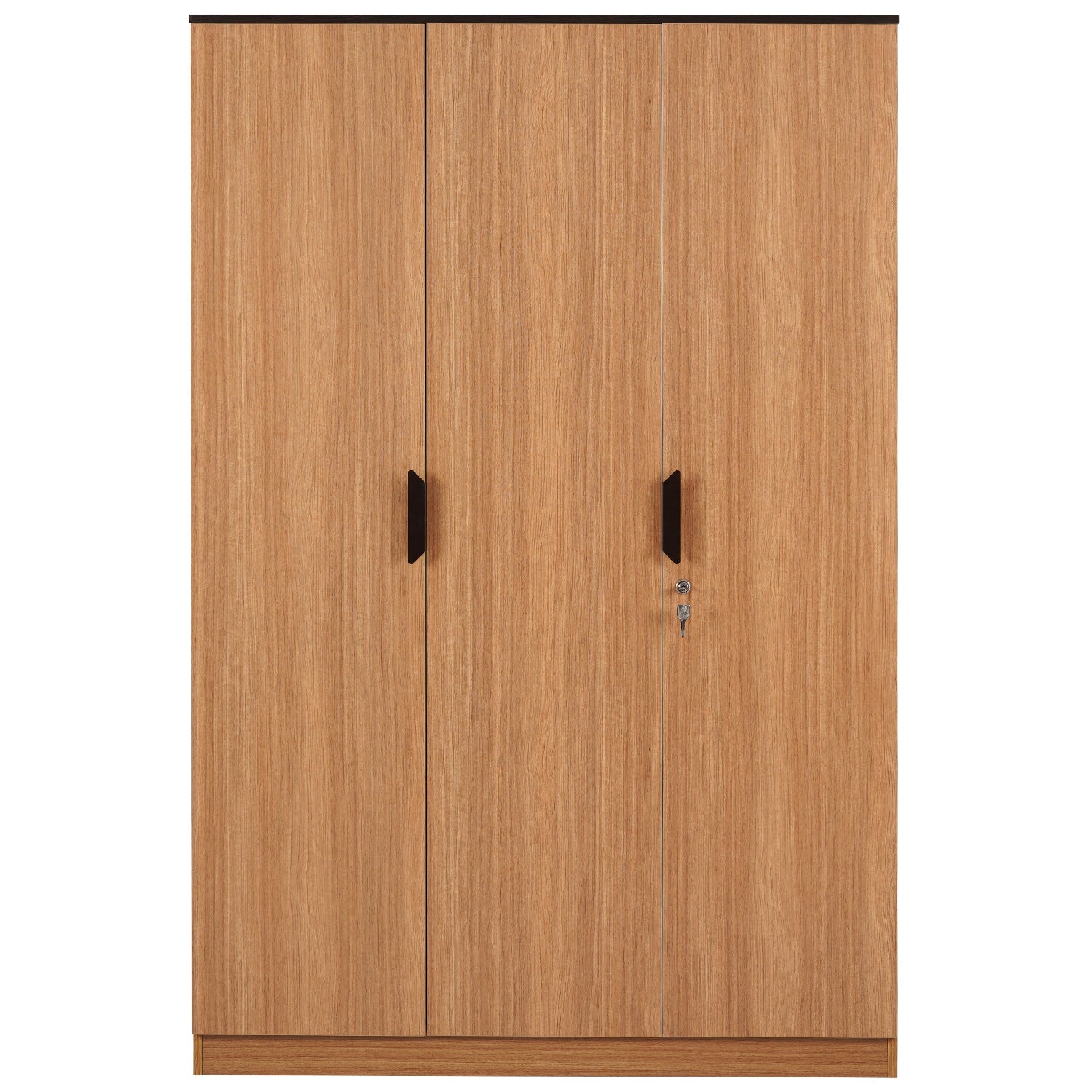 Nilkamal Milford 3 Door Wardrobe  (Urban Teak)