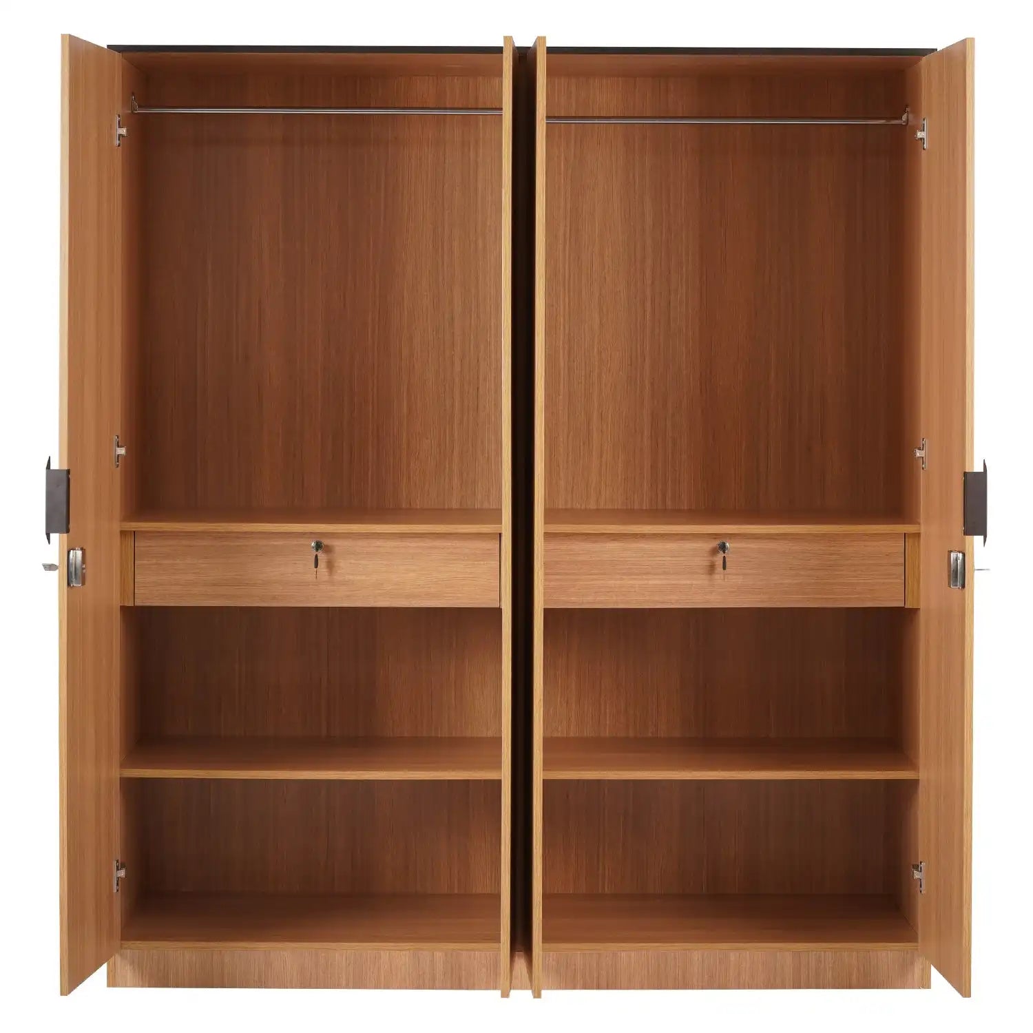 Nilkamal Milford 4 Door Wardrobe With Mirror (Urban Teak)