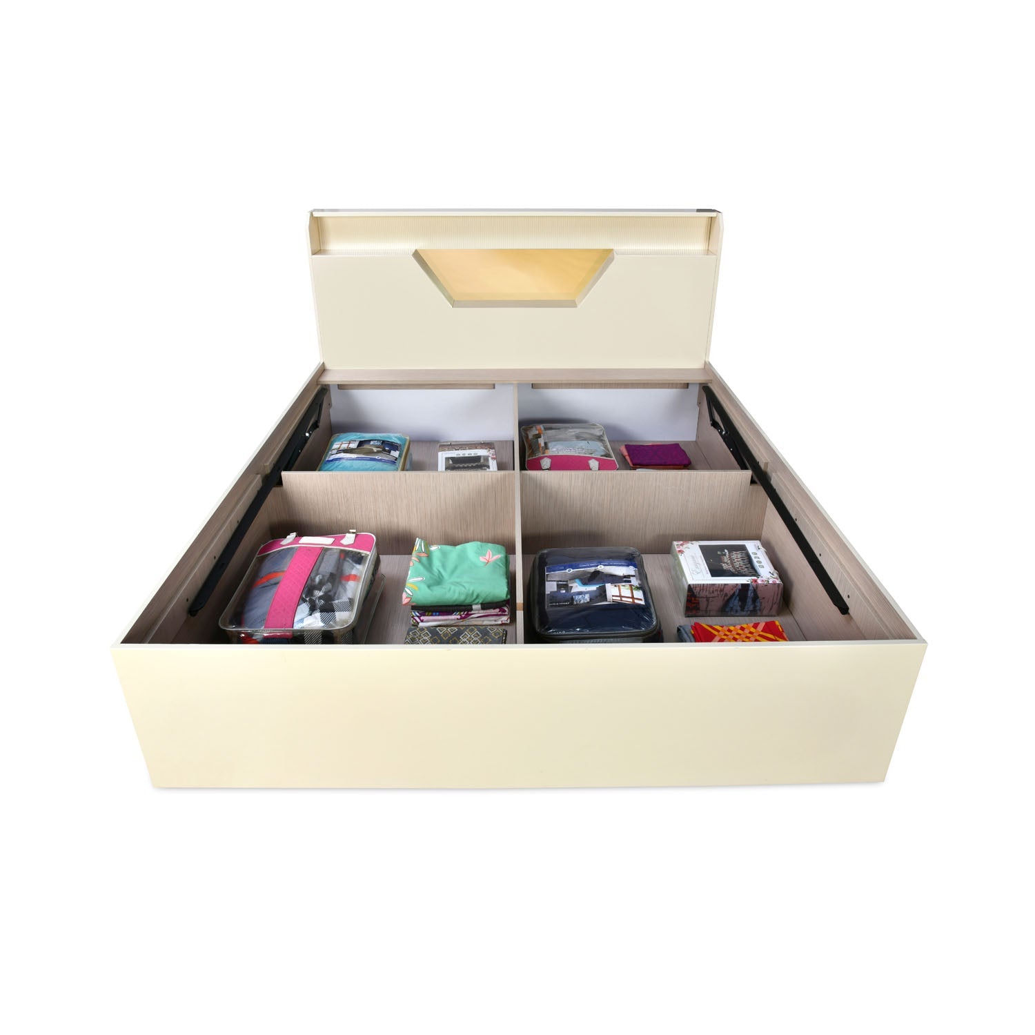 Nilkamal Mirage Queen Bed with Hydraulic Storage (Ivory)