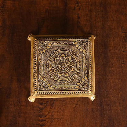 Brass Pooja Chowki (2 Inch)