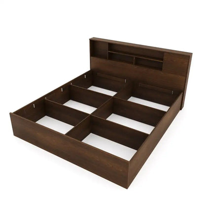 Nilkamal Mozart King Bed With Storage (Walnut)