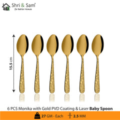 Stainless Steel Cutlery with Gold PVD Coating & Laser Monika