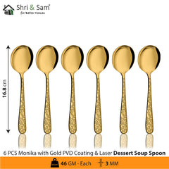 Stainless Steel Cutlery with Gold PVD Coating & Laser Monika