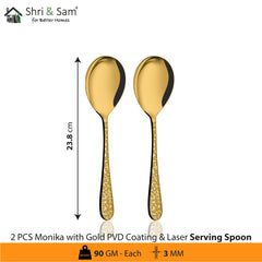 Stainless Steel Cutlery with Gold PVD Coating & Laser Monika