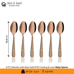 Stainless Steel Cutlery with Rose Gold PVD Coating & Laser Monika