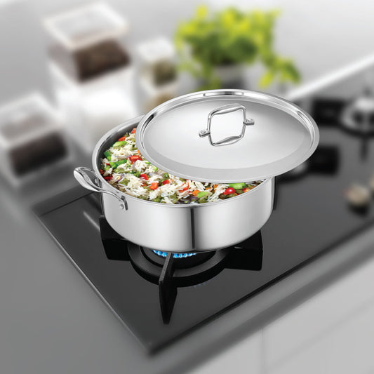 Stainless Steel Triply Bharat Biryani Pot with Lid