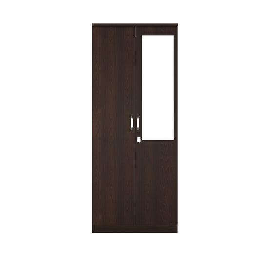 Nilkamal Riva 2 Door Wardrobe with Mirror (New Wenge)