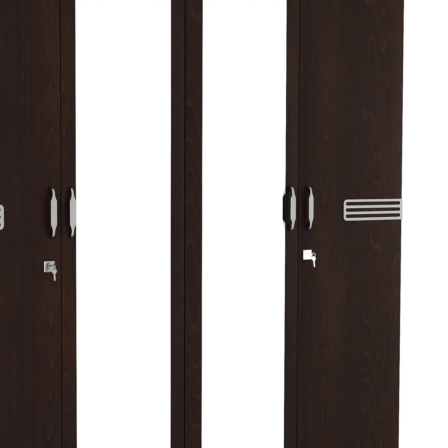 Nilkamal Riva 4 Door Wardrobe with Mirror (New Wenge)