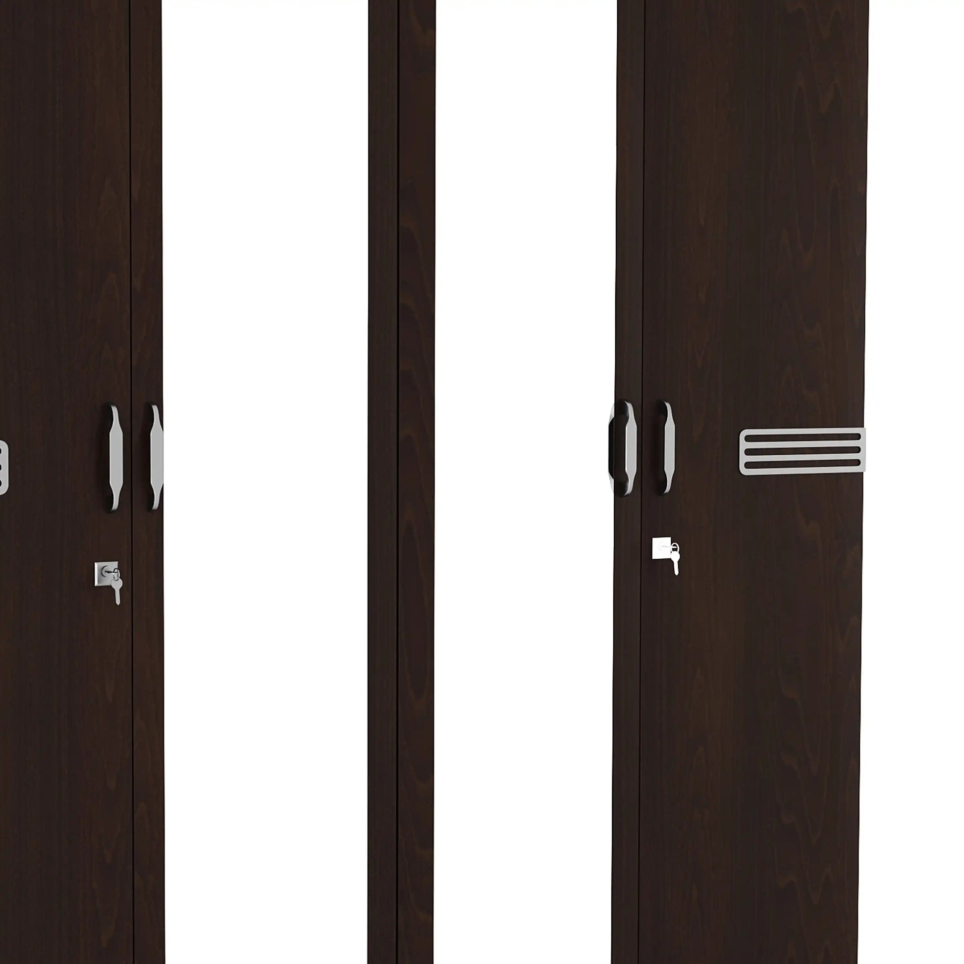 Nilkamal Riva 4 Door Wardrobe with Mirror (New Wenge)