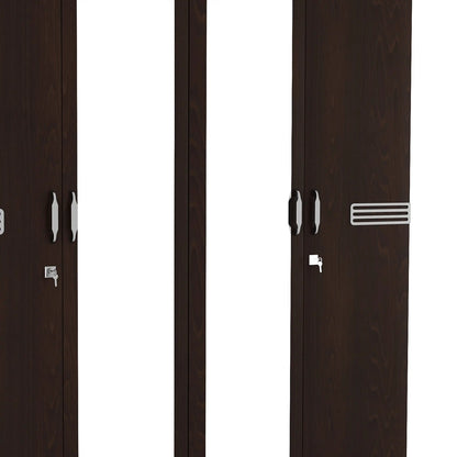 Nilkamal Riva 4 Door Wardrobe with Mirror (New Wenge)