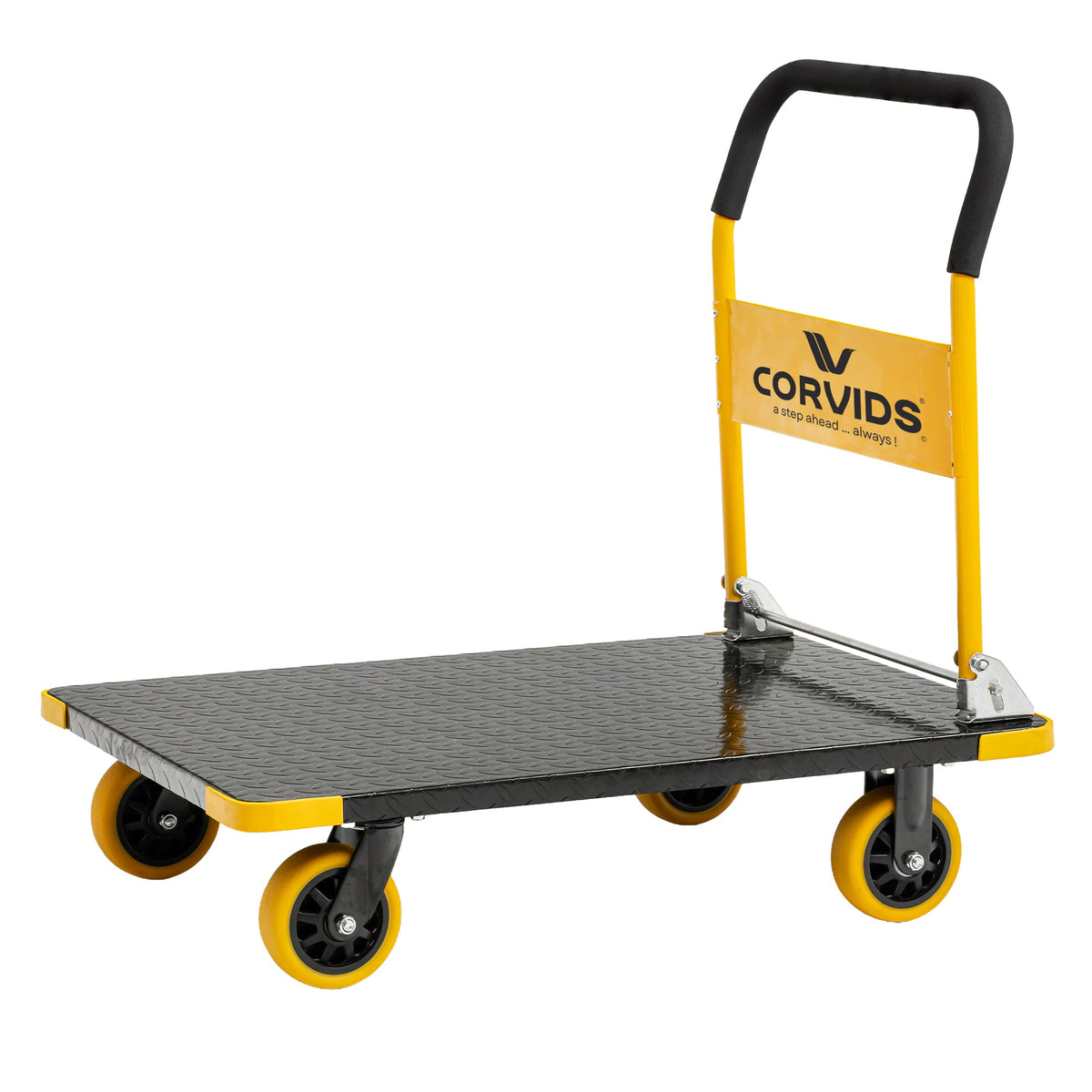 Corvids 600 Kg Heavy-Duty Folding Metal Hand Platform Trolley/Truck-1