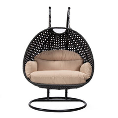 Fino Double Seater Hanging Swing With Stand For Balcony , Garden Swing (Dark Grey)
