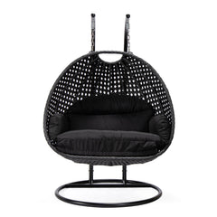 Fino Double Seater Hanging Swing With Stand For Balcony , Garden Swing (Dark Grey)