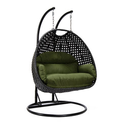 Fino Double Seater Hanging Swing With Stand For Balcony , Garden Swing (Dark Grey)