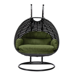 Fino Double Seater Hanging Swing With Stand For Balcony , Garden Swing (Dark Grey)