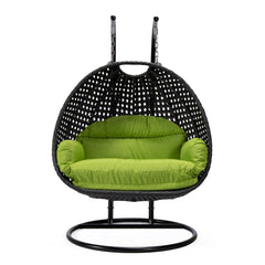 Fino Double Seater Hanging Swing With Stand For Balcony , Garden Swing (Dark Grey)