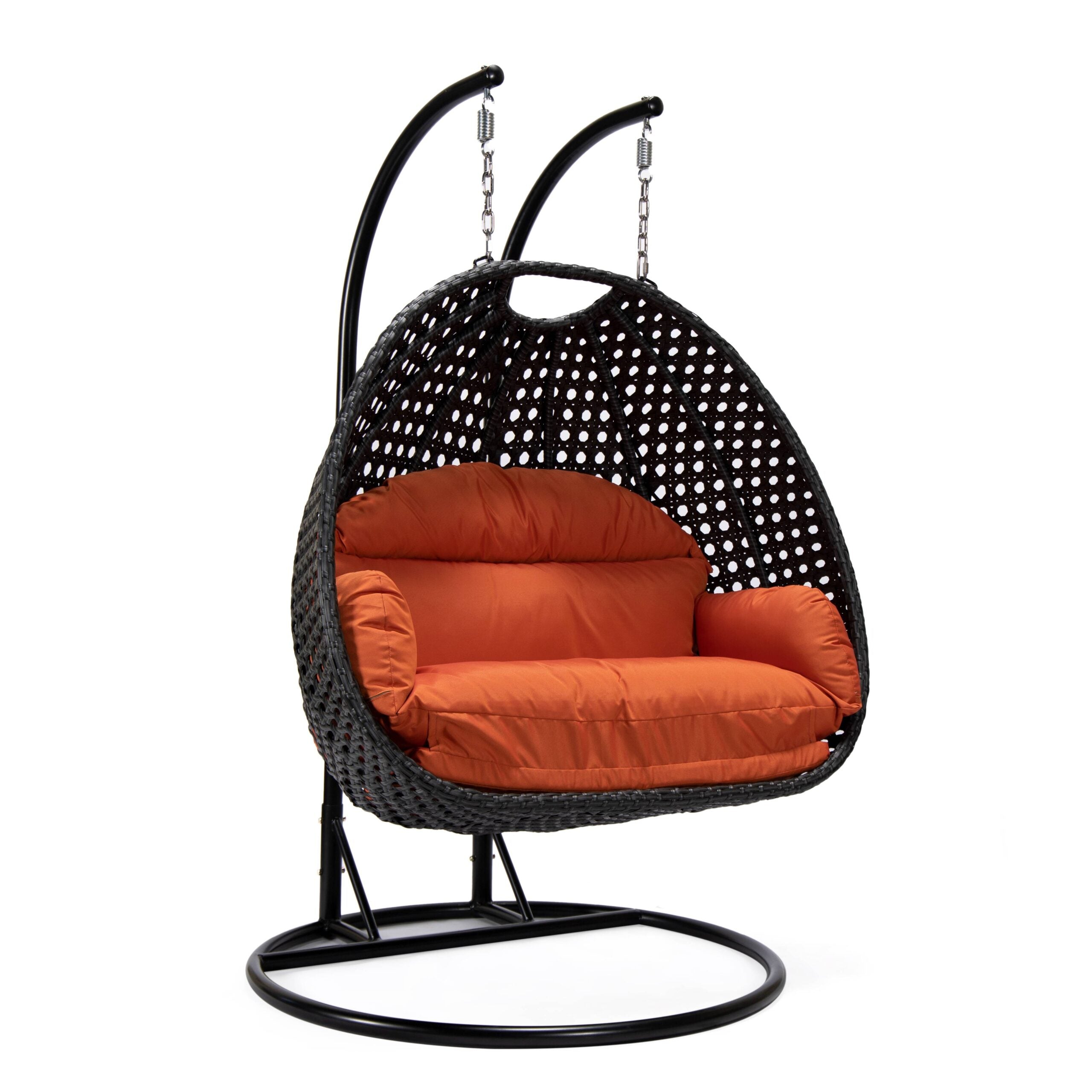 Fino Double Seater Hanging Swing With Stand For Balcony , Garden Swing (Dark Grey)