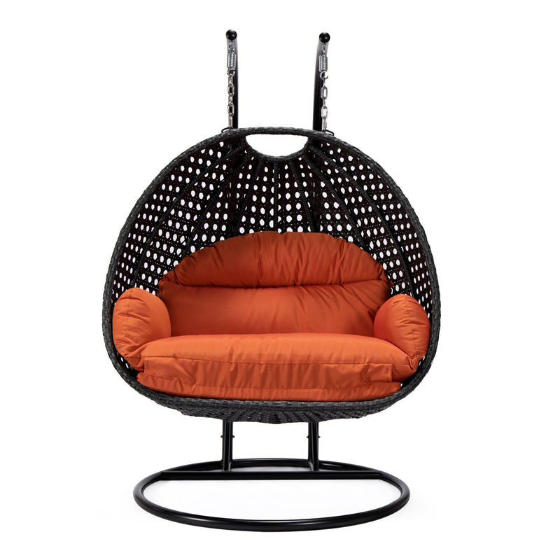 Fino Double Seater Hanging Swing With Stand For Balcony , Garden Swing (Dark Grey)