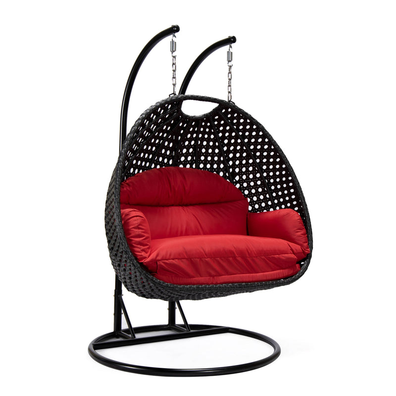 Fino Double Seater Hanging Swing With Stand For Balcony , Garden Swing (Dark Grey)