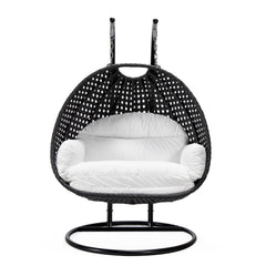 Fino Double Seater Hanging Swing With Stand For Balcony , Garden Swing (Dark Grey)