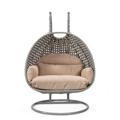 Dario Double Seater Hanging Swing With Stand For Balcony , Garden Swing (Silver)