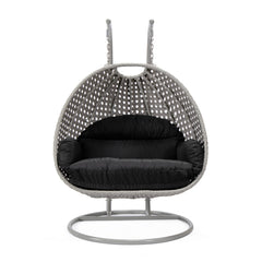Dario Double Seater Hanging Swing With Stand For Balcony , Garden Swing (Silver)