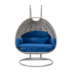 Dario Double Seater Hanging Swing With Stand For Balcony , Garden Swing (Silver)