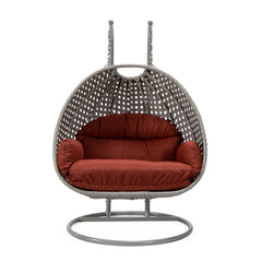 Dario Double Seater Hanging Swing With Stand For Balcony , Garden Swing (Silver)